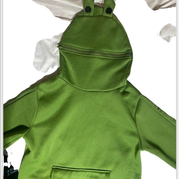Green Frog hoodie zipper on hood size M - Picture 9 of 10
